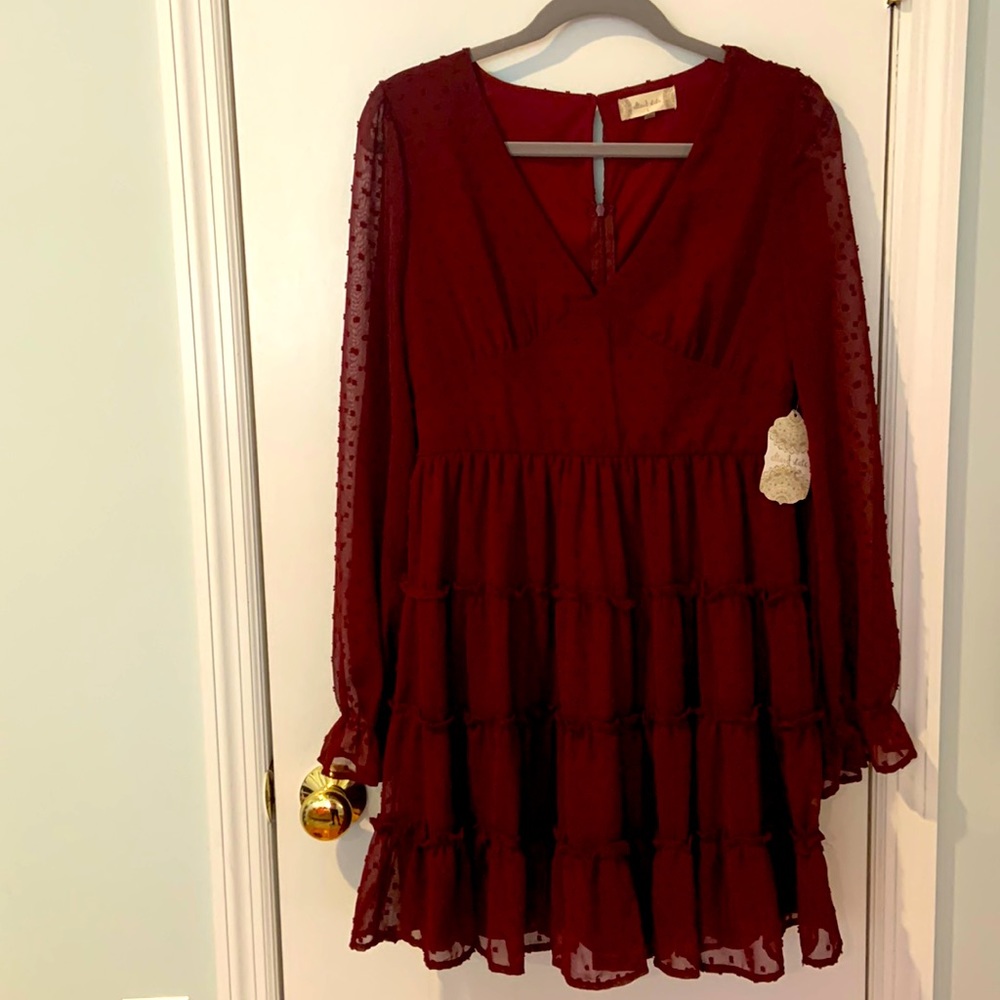 altar'd state Dress in maroon